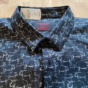 Jared Lang NEW mens xl Rhino short sleeve button down shirt